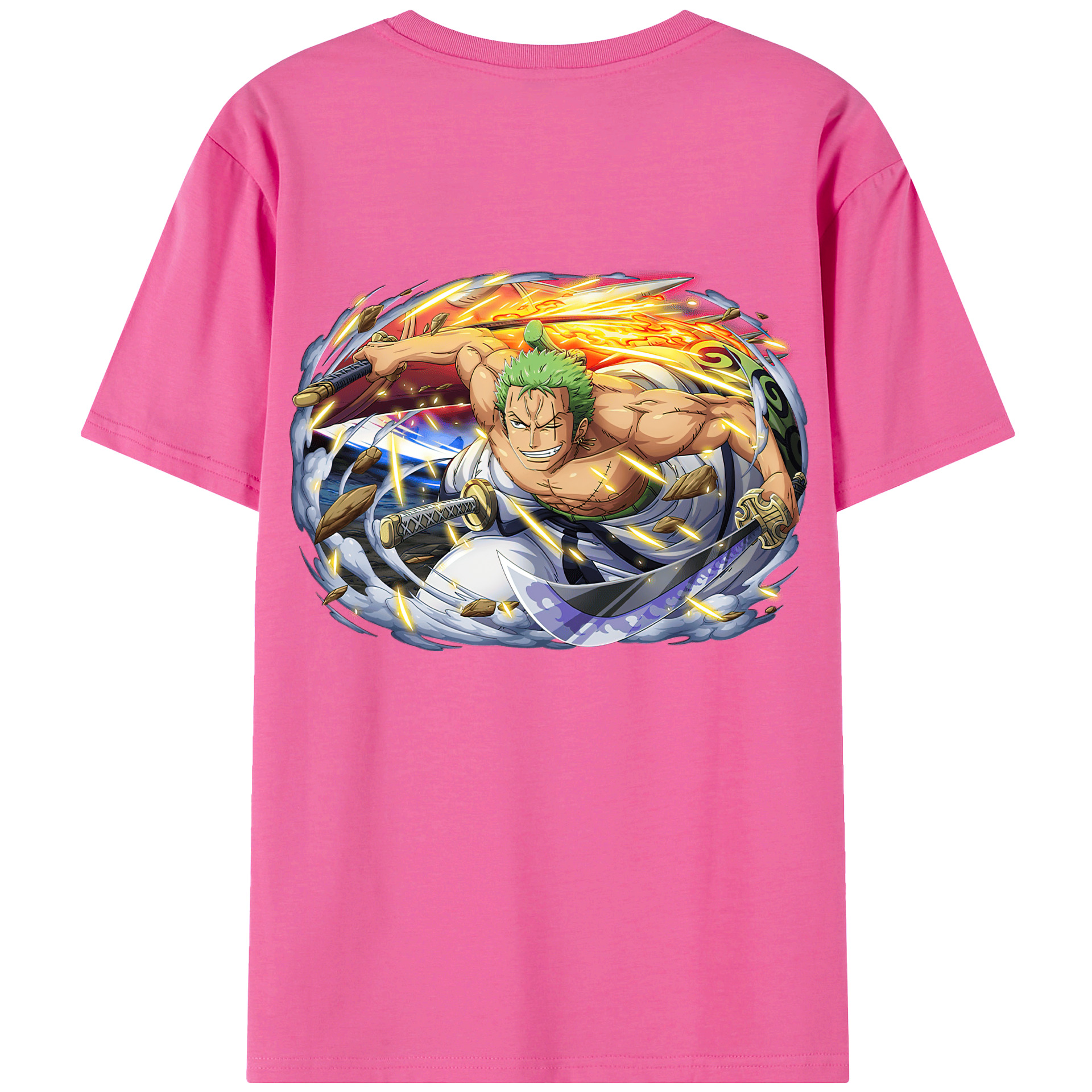 ワンピース ロロノア・ゾロ ONE PIECE Roronoa Zoro レディース半袖Tシャツ(バックプリント)